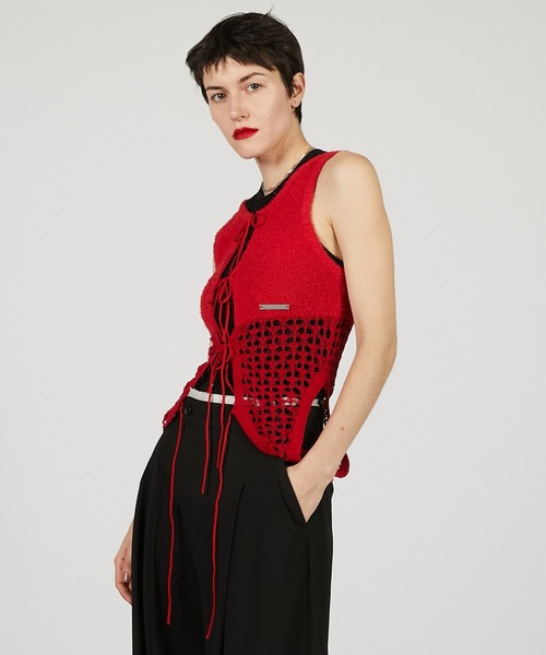 ［PRANK PROJECT］Coil Mesh Knit Tank PRANK PROJECT（プランクプロジェクト） タンクトップ ノースリーブ