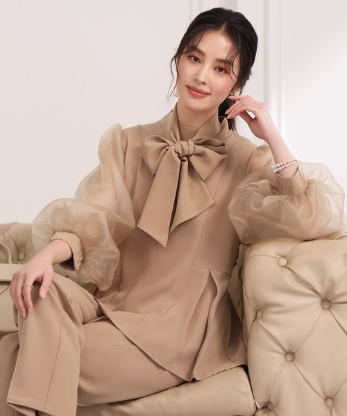 DRESS+ パンツドレス リボン取り外し可能なセットアップ