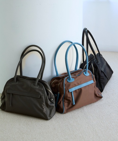 FUULLY STUDIO ボストンバッグ パイピングダブルZIPボストン