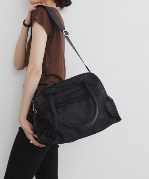 FUULLY STUDIO ボストンバッグ パイピングダブルZIPボストン