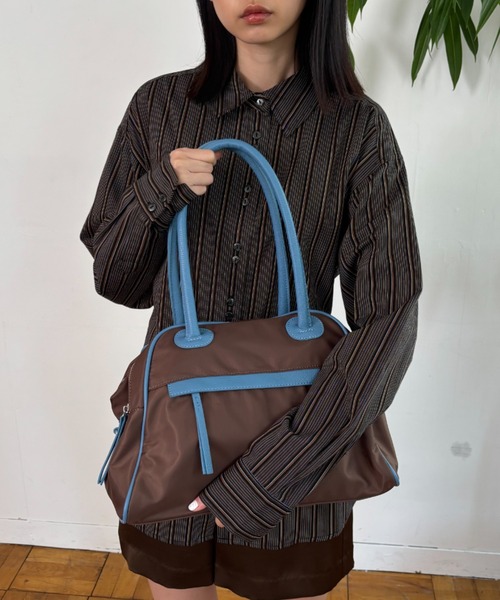 FUULLY STUDIO ボストンバッグ パイピングダブルZIPボストン