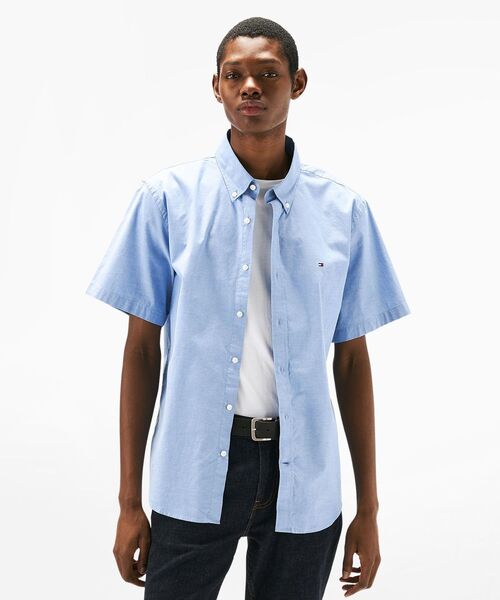 TOMMY HILFIGER シャツ ライトウェイトオックスフォードソリッド