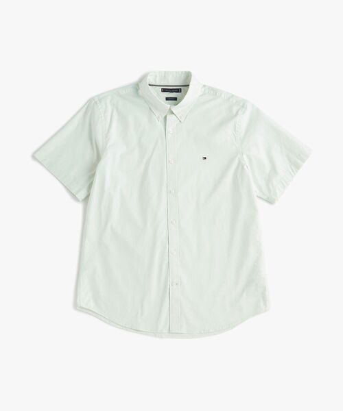 Style Eyes ホワイトショートスリーブシャツ M TOMMY HILFIGER シャツ ライトウェイトオックスフォードソリッド