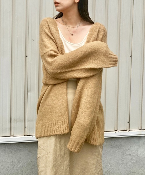 「y/m by RIKA」 ニットカーディガン FREE ピンク レディース_画像3