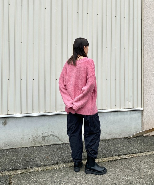 「y/m by RIKA」 ニットカーディガン FREE ピンク レディース_画像8