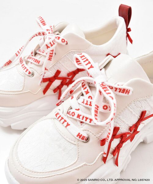 追跡有★ハローキティ 2WAY リボン ホワイト ピンク スニーカー PUMA プーマ スニーカー キッズ ガールズ サンリオコラボ ハロー