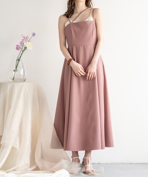 mideal（マイディール） ワンピース cross flare cami onepiece