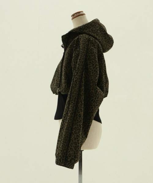 FIG&VIPER パーカー レオパードZIPショートフーディ レディース
