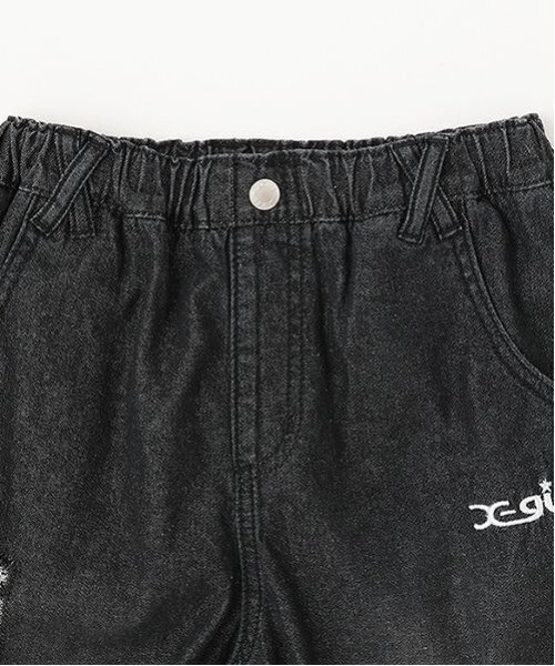 X-girl Stages パンツ ダメージ加工デニムパンツ キッズ 子供服
