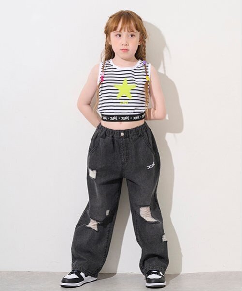 R　Birth Of  Child ダメージデニムパンツ 3D Printing Washed Full Diamond Denim｜Birth Of Royal Child