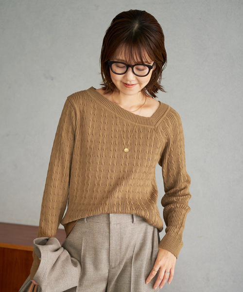 『美品』plage ニット plage 「Plage」 長袖ニット - グレー レディース : ZOZOTOWN Yahoo!店