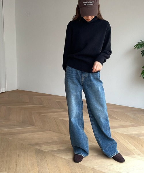 「CANAL JEAN」 タートルネックニット ONE SIZE ライトグリーン レディース_画像4
