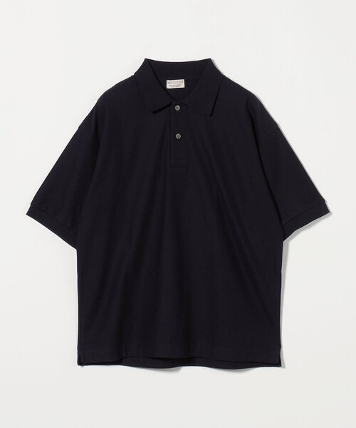 ■美品 BEAUTY&YOUTH ギザコットン スーパーブ ポロシャツ ネイビー BEAUTY＆YOUTH UNITED ARROWS tシャツ ギザコットン スーパーブ
