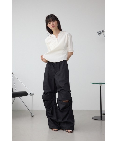 パンツ mauji AZUL BY MOUSSY スラックス パンツ 2WAYパラシュートパンツ