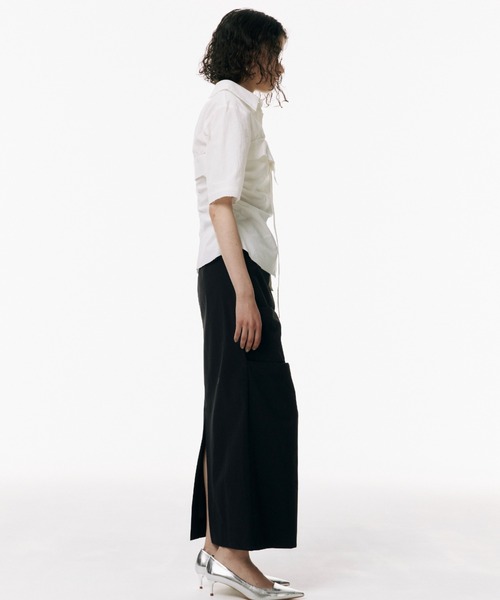 JOSEMOONIRREGULAR TUCK TIGHT SKIRTホワイト美品 IRREGULAR TUCK TIGHT SKIRT – JOSEMOON