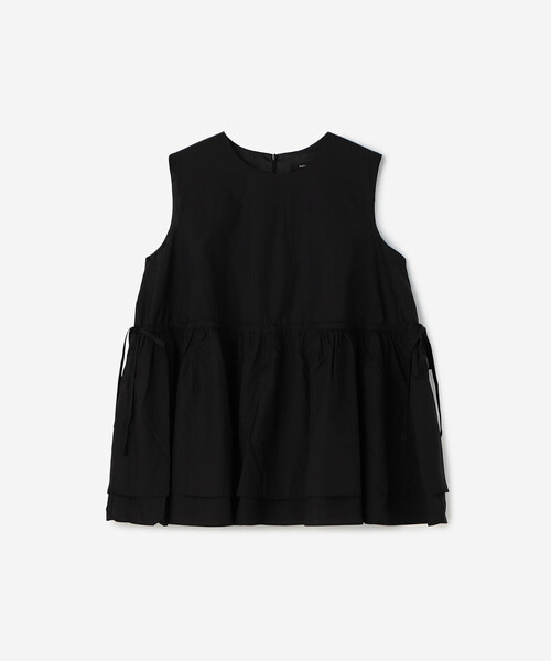 【定価3.7万】ユノイア eunoia *Bud ブラウス*黒ブラック無地シャツオーバーサイズフレア(33-2412-392)【91A52】 定価3.7万】ユノイア eunoia *Bud ブラウス*黒ブラック無地