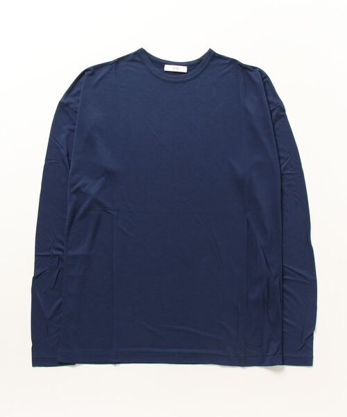 「ATON」 長袖カットソー ONE SIZE ネイビー レディース