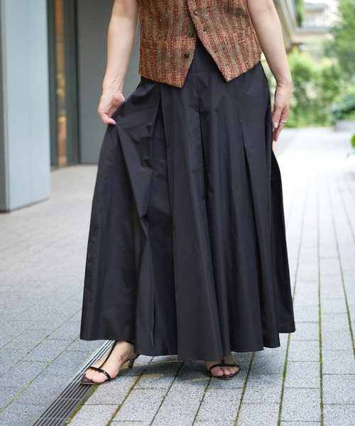 IENA LA BOUCLE 「IENA BOUCLE」 フレアスカート 36 ネイビー