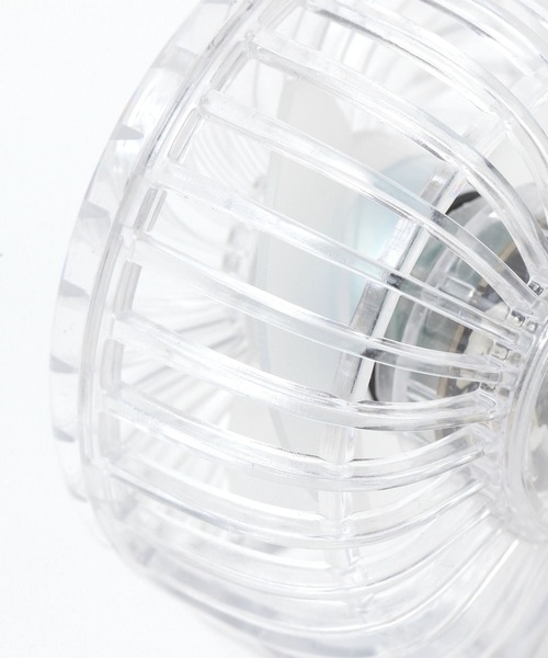 LAKOLE（ラコレ） 「LEDライト搭載」クリアカラビナ付きハンディファン