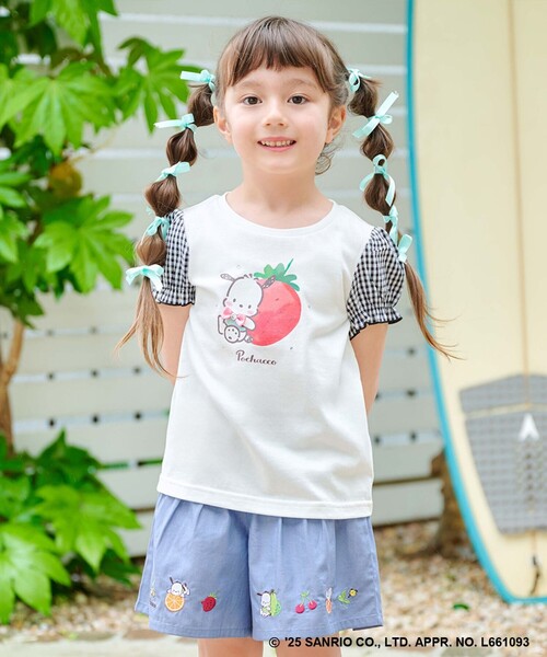 familiar　パフスリーブTシャツ 100 any FAM tシャツ 「any ×サンリオキャラクターズ」パフスリーブ
