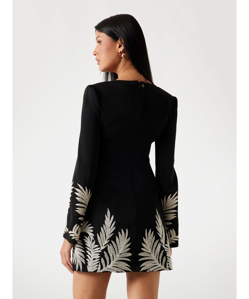 LS Angele Placed Mini Dress ワンピース GUESS（ゲス） ワンピース LS Angele Placed Mini Dress ワンピース