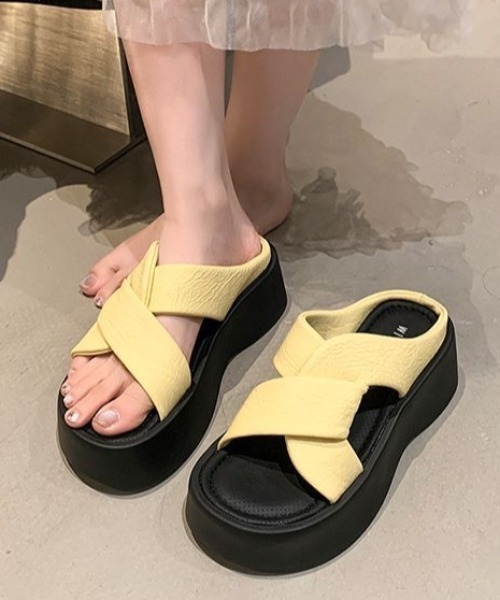 SHEENA（シーナ） 厚底 サンダル ツイスト厚底サンダル レディース
