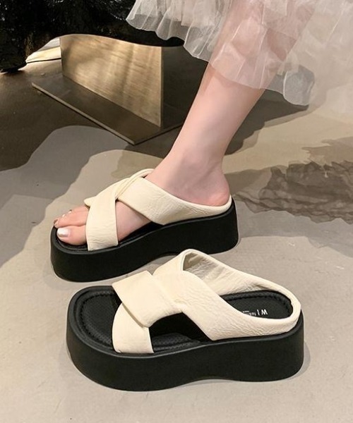 SHEENA（シーナ） 厚底 サンダル ツイスト厚底サンダル レディース