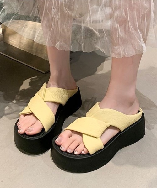 SHEENA（シーナ） 厚底 サンダル ツイスト厚底サンダル レディース