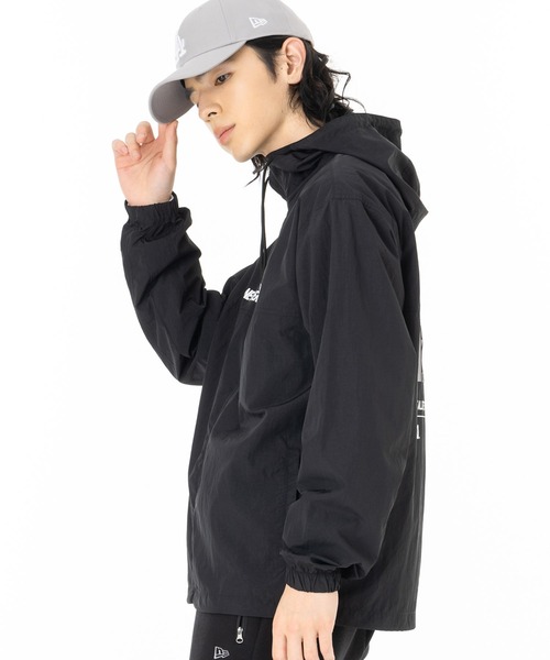 NEWERA ブラック ナイロンパーカー NEW ERA（ニューエラ） ナイロンジャケット パフォーマンスアパレル