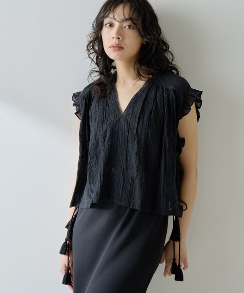 Whim Gazette ブラウス シャツ レースタッセルブラウス