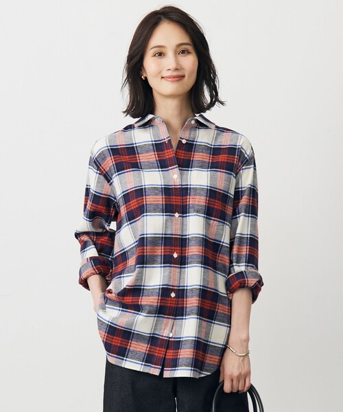 TAO 2023FW タータンチェックブラウス　Mサイズ ブラウス シャツ コットン起毛タータンチェック レディース : ZOZOTOWN