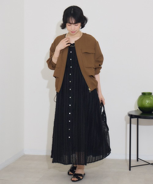 【KATHARINE ROSS】ストライプカットドビーワンピース KATHARINE ROSS ワンピース 「KATHARINE ROSS」ストライプカット