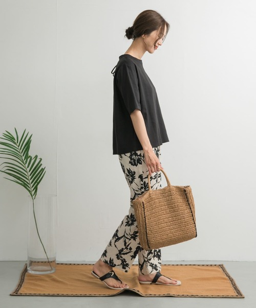 リネンレーヨンバックリボンブラウス URBAN RESEARCH DOORS ブラウス シャツ リネンレーヨンバック