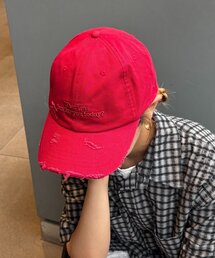 キャップ 帽子 「UNISEX」ダメージロゴキャップ レディース メンズ｜ZOZOTOWN Yahoo!店