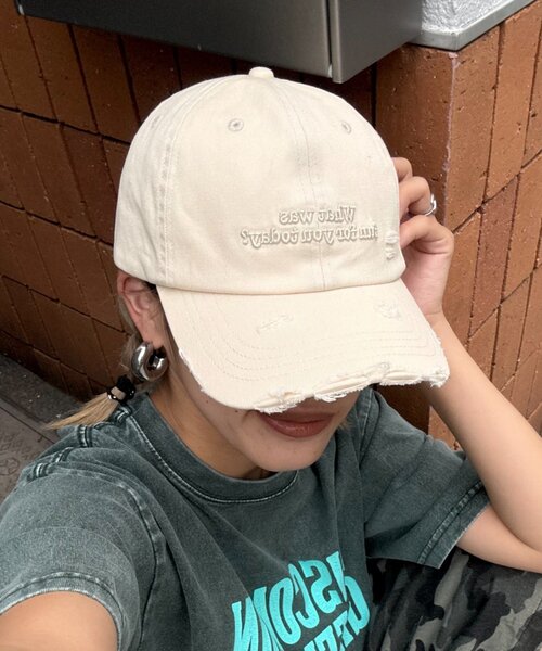 CIAOPANIC TYPY キャップ 帽子 「UNISEX」ダメージロゴキャップ