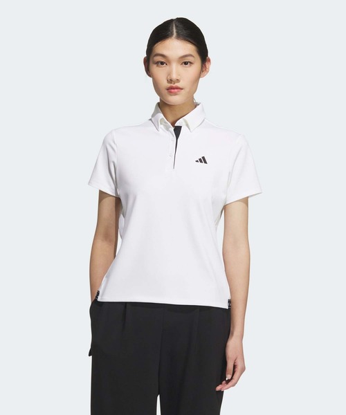 ポロシャツ ポロ ストレッチ 半袖ボタンダウンシャツ「adidas Golf/アディダスゴルフ」 レディース