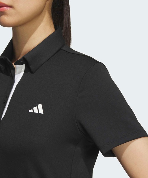 アディダスゴルフ★ブラック★薄手ストレッチ★ポロシャツ【レディース サイズS】 adidas（アディダス） ポロシャツ ポロ ストレッチ 半袖ボタンダウン