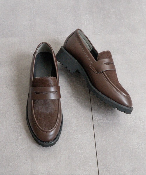 ローファー ボリュームソールコインローファー レディース : ZOZOTOWN