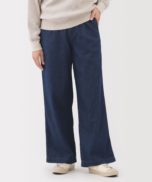 無印良品（MUJI） ワイドパンツ ジーンズ デニム デニムパンツ 婦人 