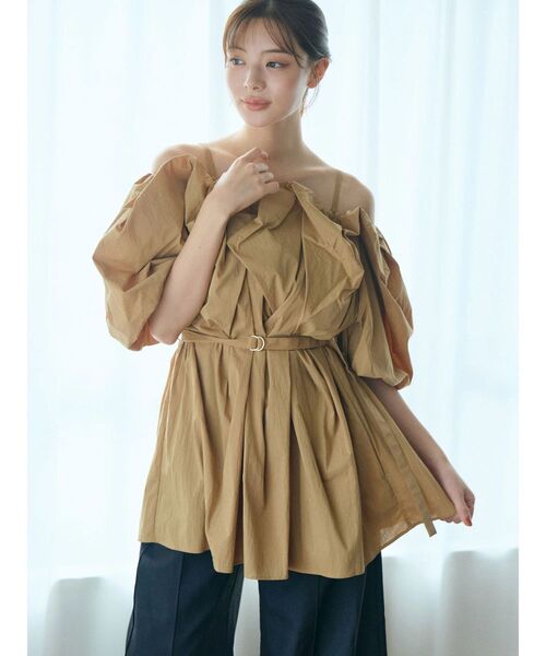 トーナル　ブラウス　シャツ TONAL（トーナル） ブラウス シャツ 2WAYオフショルブラウス