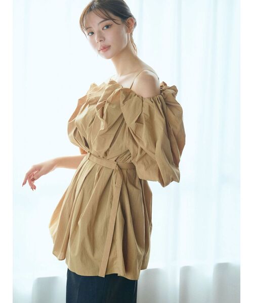 TONAL（トーナル） ブラウス シャツ 2WAYオフショルブラウス