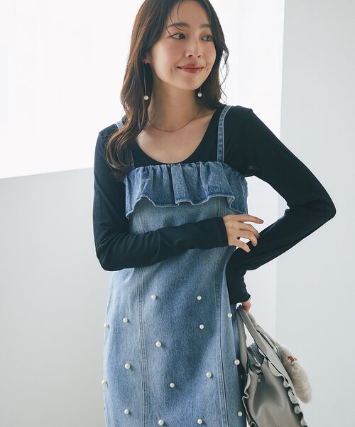 La boutique Bonbon（ラブティックボンボン） ワンピース パール付き