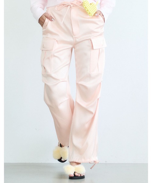 mikomori（ミコモリ） カーゴパンツ × THIRD MAGAZINE」SATIN CARGO