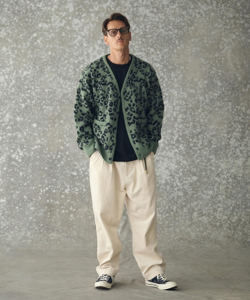 THEOREM カーディガン mcg3725- Mohair-like Leopard Cardigan
