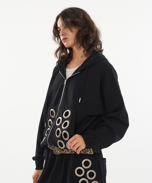 WISH FOR EVER（ウィッシュフォーエバー） パーカー EYELET DESIGN