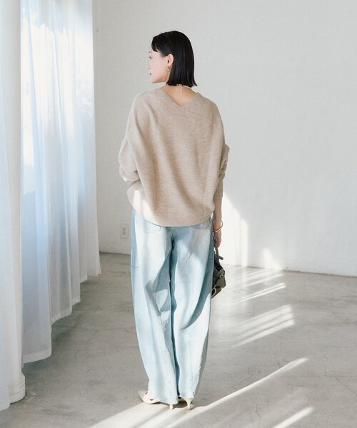 大幅お値下げ【RIVE DROITE 】ウール100 バックボリュームニット セール】【リバイバル/新色追加/7色展開】ウール100NEWバック