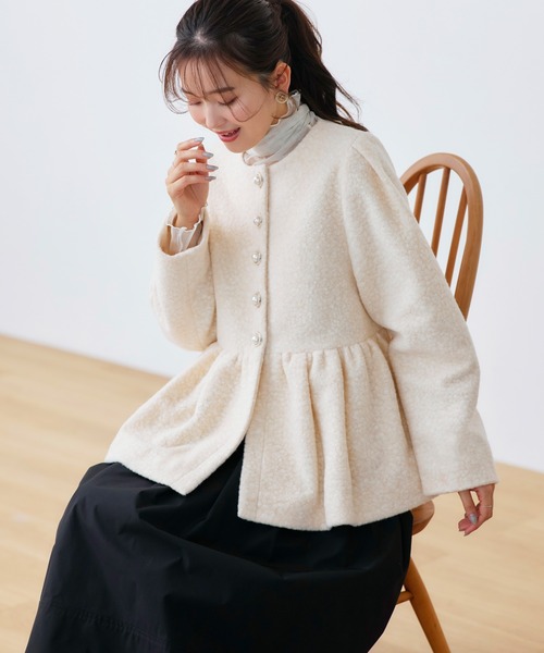 【正規品】Bibiy 定番人気商品アウター　ペプラムコート BIBIY. PEPURAMU COLLECTION｜Bibiy.