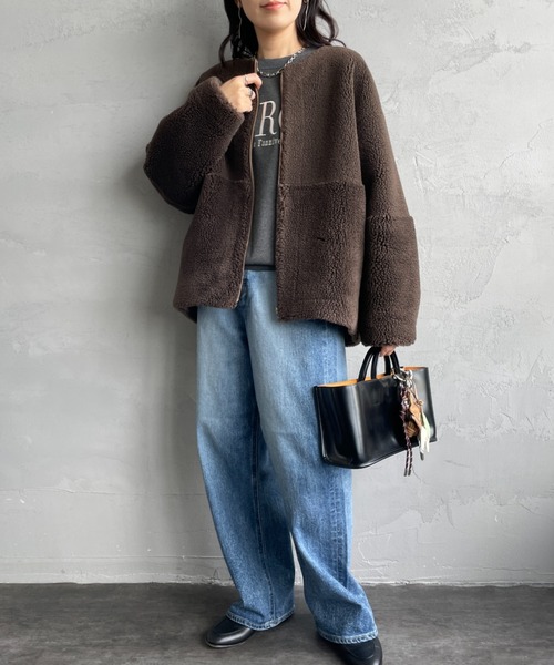 yama！新品★MICA&DEAL*ボアコート MICA&DEAL（マイカアンドディール） コート アウター リバーシブル
