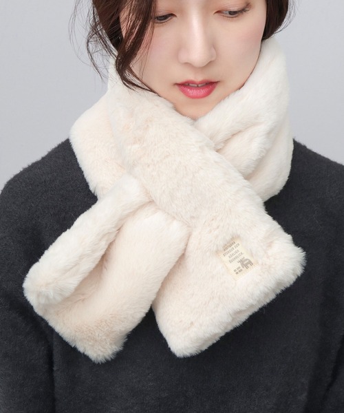 moz（モズ） ネックウォーマー スヌード ファー 差込みマフラー ティ