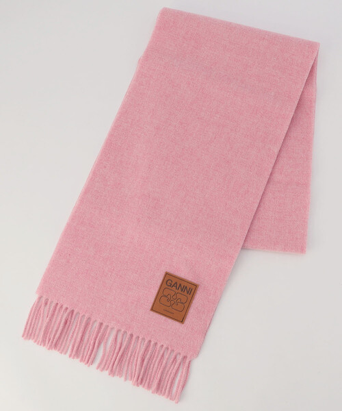 GANNI（ガニー） マフラー ストール Double Face Wool Solid Scarf